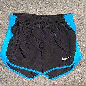 Women’s black and blue Nike shorts